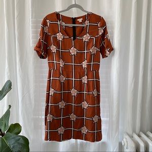 Orange silk Fossil dress